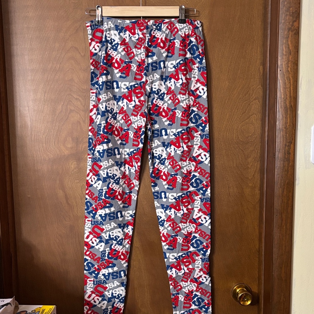 New Mix Red, White, and Blue USA Leggings